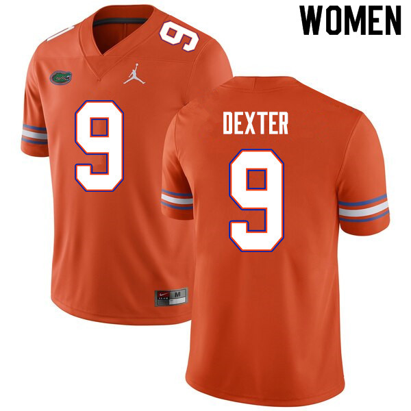 Women #9 Gervon Dexter Florida Gators College Football Jerseys Sale-Orange